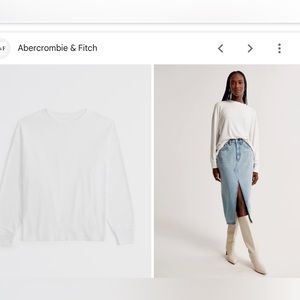 Abercrombie long-sleeve cloud knit crew tee